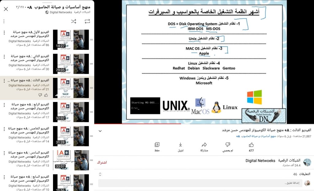 كورس الصيانة +a