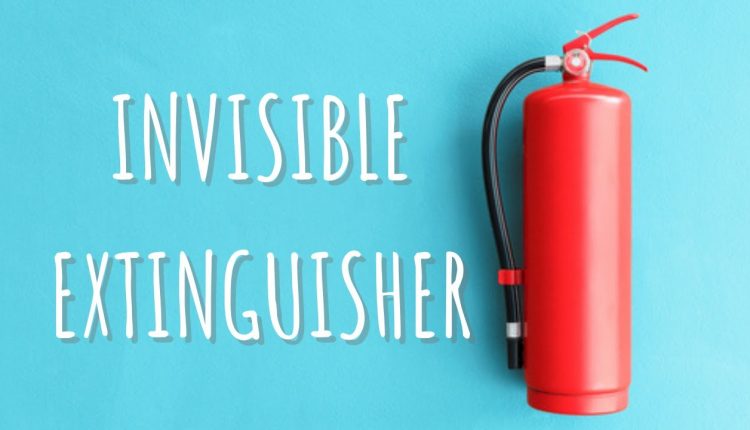 تجربة طفاية حريق غير مرئية