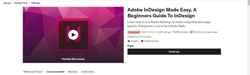 دورة Adobe InDesign Made Easy. A Beginners Guide To InDesign