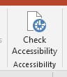 قائمة Accessibility من برنامج Microsoft PowerPoint