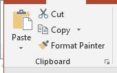 مجموعة Clipboard لبرنامج Microsoft PowerPoint 