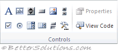 مجموعة controls من برنامج Microsoft PowerPoint.