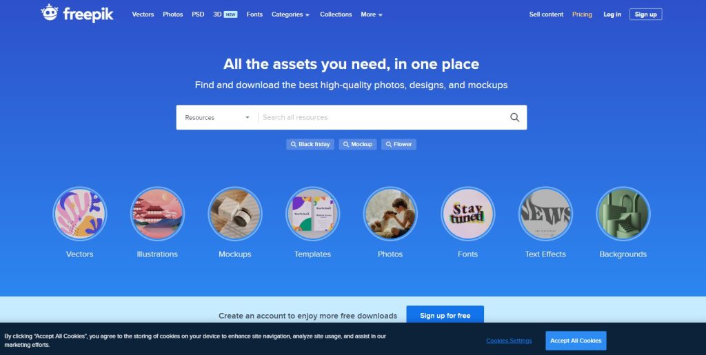 موقع freepik لتحميل موك اب psd مجانا