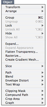 أهم أوامر قائمة object لبرنامج Adobe Illustrator