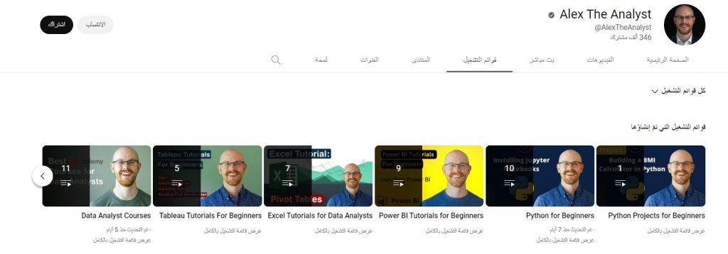 قناة Alex The Analyst