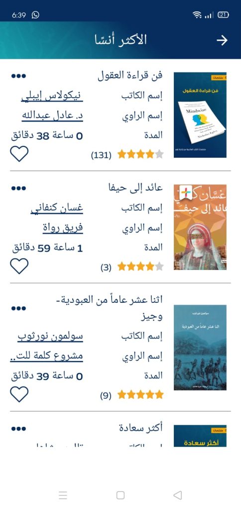 الأكثر أنسًا