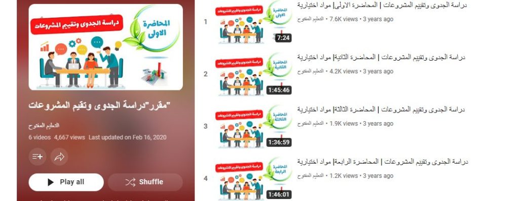 دورة دراسة الجدوى وتقييم المشروعات