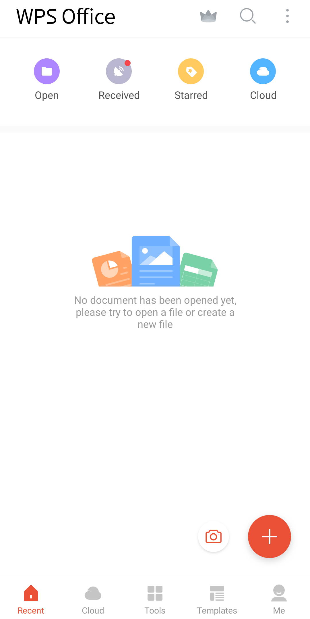 أيقونات تطبيق WPS Office 