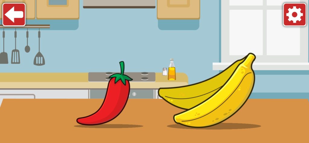 نشاط الخضروات والفاكهة من تطبيق عالم بسيط