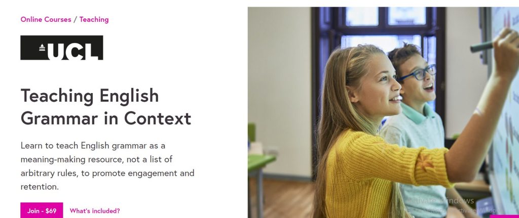 دورة تدريس قواعد اللغة الإنجليزية في السياق 