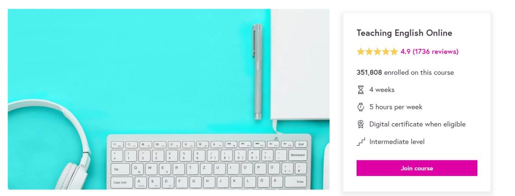 دورة تدريس اللغة الإنجليزية أون لاين