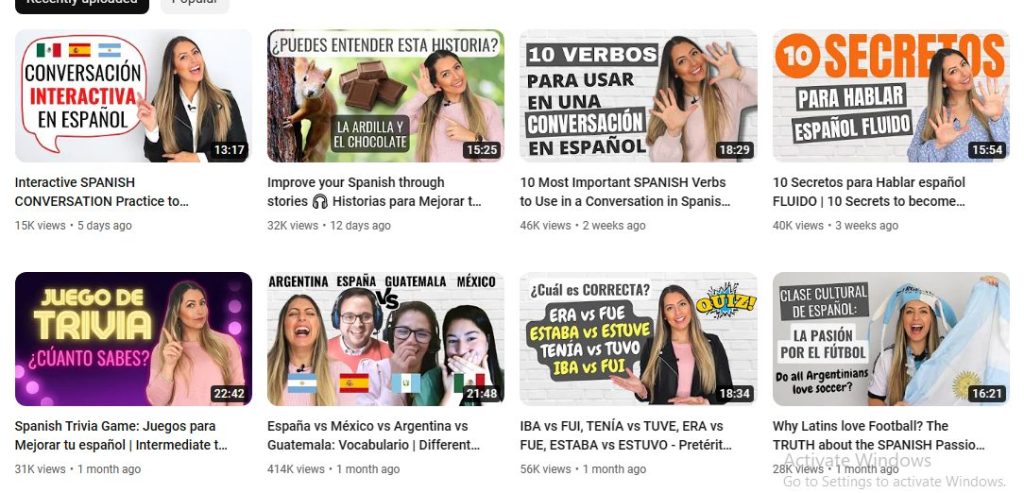 قناة hola spanish لتعليم اللغة الإسبانية