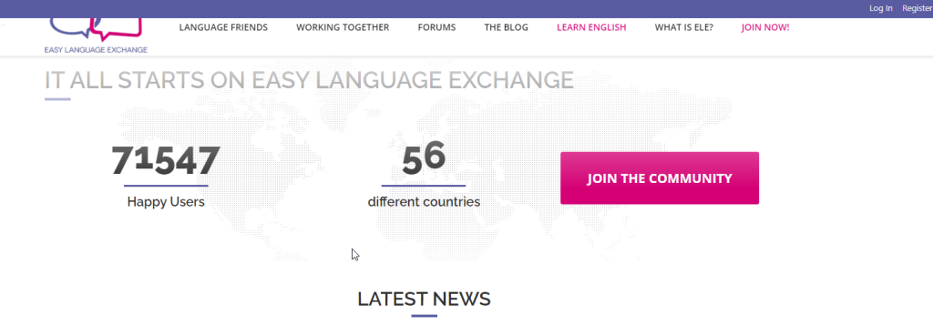 موقع Easy Language Exchange أحد مواقع لممارسة اللغات