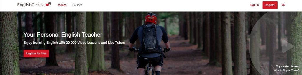 موقع english central لتعليم اللغة الإنجليزية عبر الفيديوهات