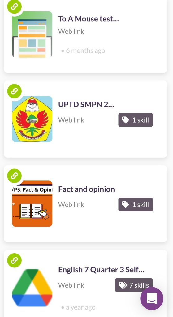 مصادر أخرى في موقع Quizalize