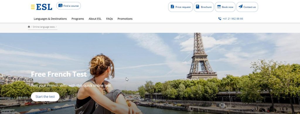 مواقع اختبار المستوى في اللغة الفرنسية esl-languages موقع