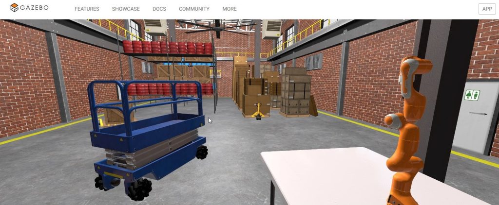 موقع Gazebosim لمحاكاة الفيزياء