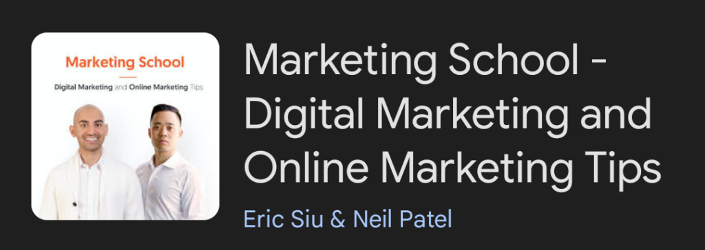 بودكاست Marketing School- Digital Marketing and online Marketing Tips