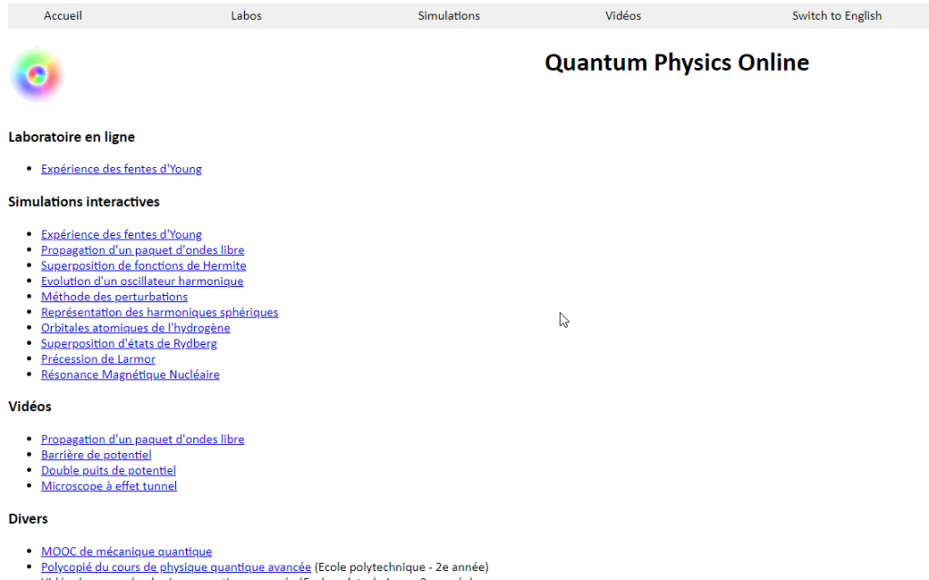 موقع Quantum Physics Online
