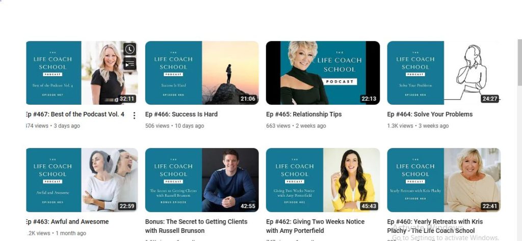 قناة The Life Coach School لتعليم life coach