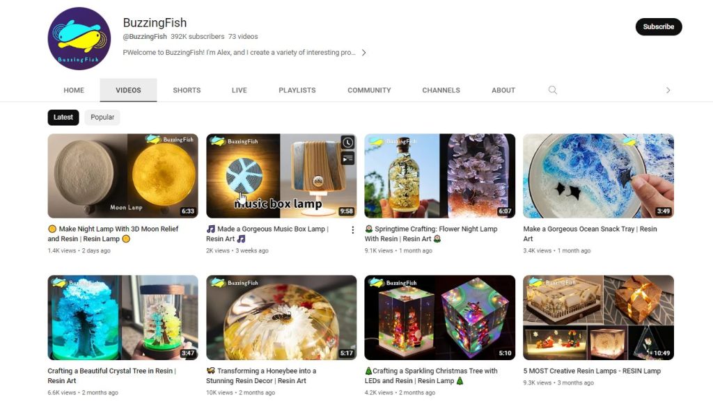 قناة BuzzingFish لتعلم فن الريزن