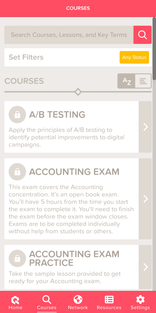 قسم الكورسات