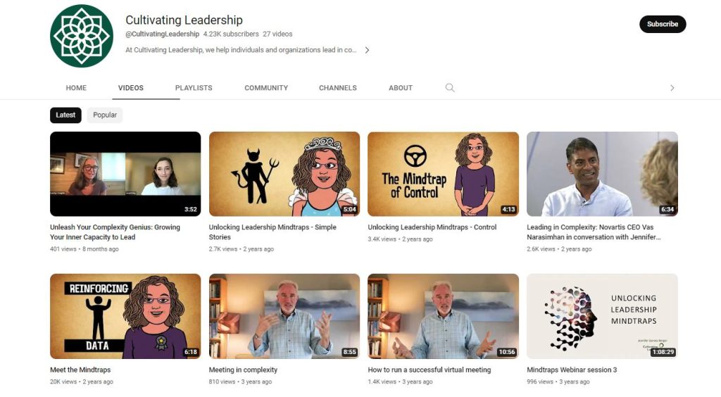 قناة Cultivating Leadership لتعلم مهارة القيادة