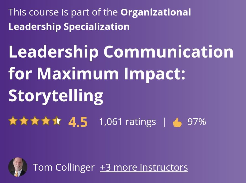 دورة Leadership Communication for Maximum Impact: Storytelling