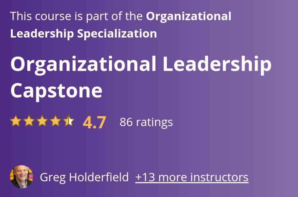 دورة Organizational Leadership Capstone