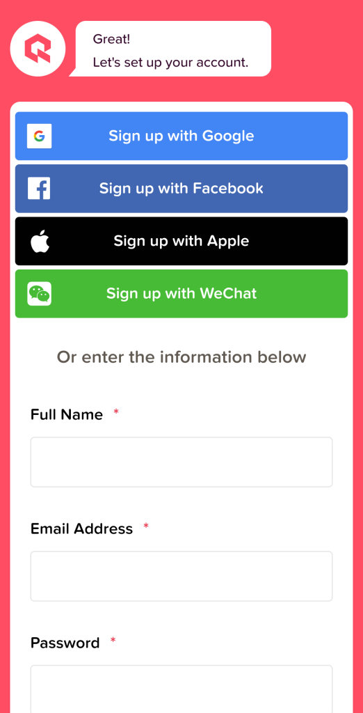 تسجيل الدخول في تطبيق كوانتيك