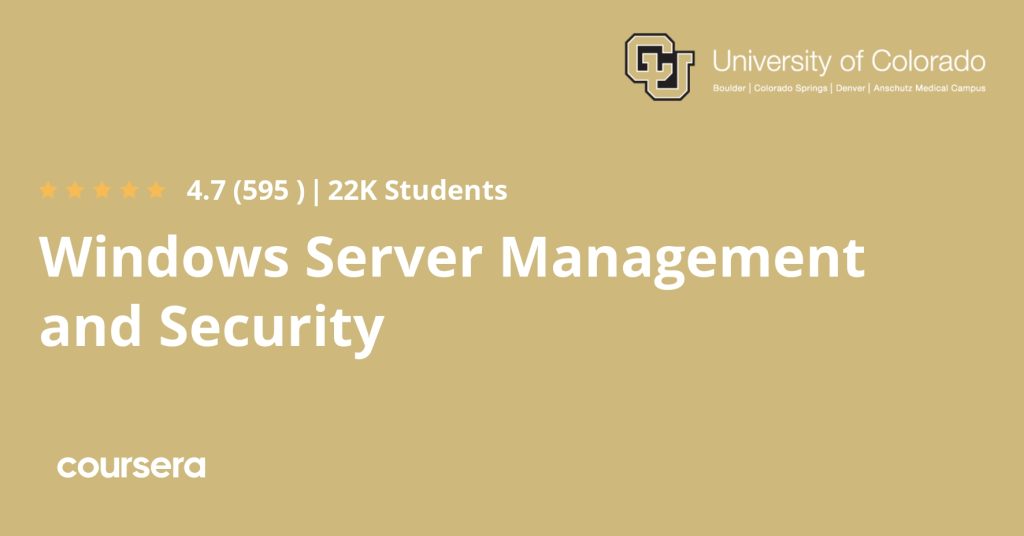 دورة Windows Server Management and Security