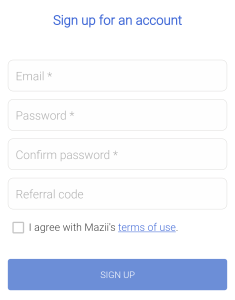 تسجيل الدخول في تطبيق مازي 