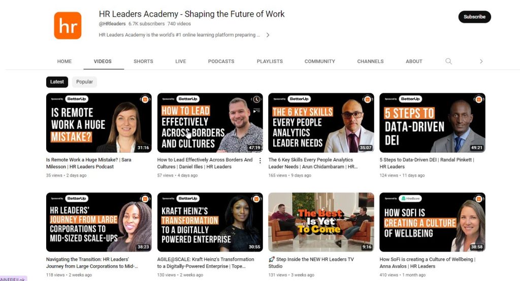 قناة HR leaders Academy - Shaping the Future of Work