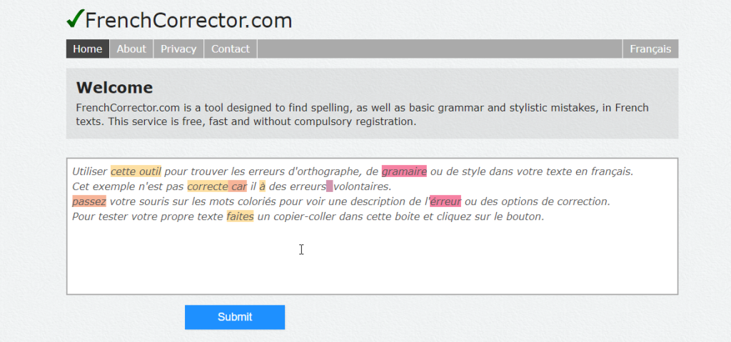 موقع Frenchcorrector.com