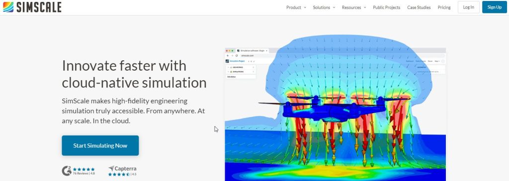 موقع Simscale أحد مواقع محاكاة الهندسة
