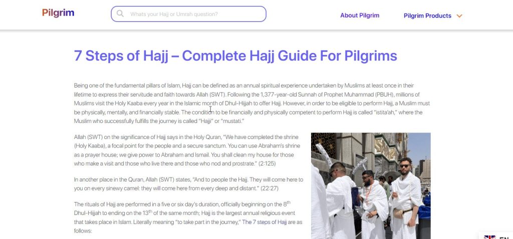 موقع The Pilgrim