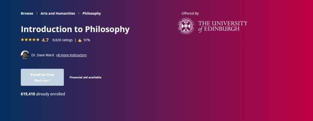 دورة Introduction to Philosophy 