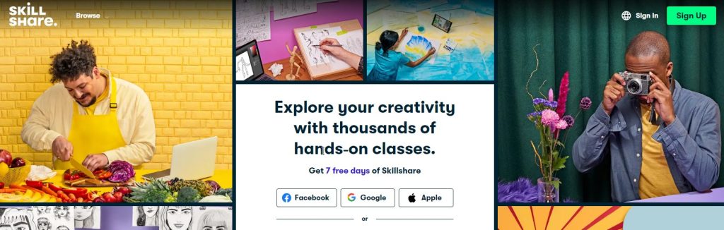 موقع skillshare لتصميم وشراء وبيع الكورسات اون لاين