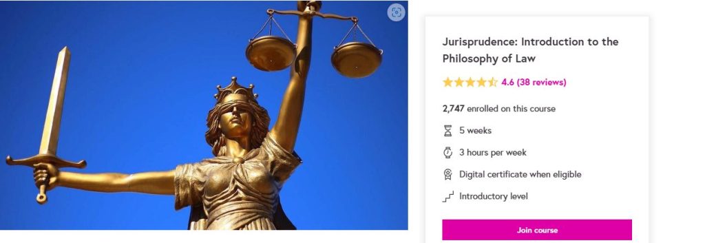 دورة Jurisprudence: Introduction to the Philosophy of Law
