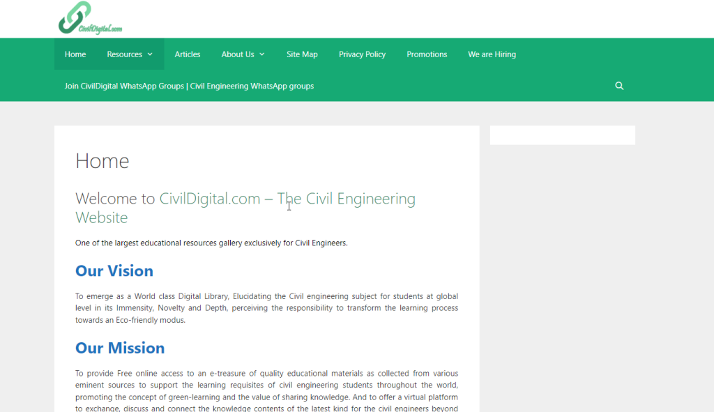 موقع CivilDigital لتعلم الهندسة المدنية