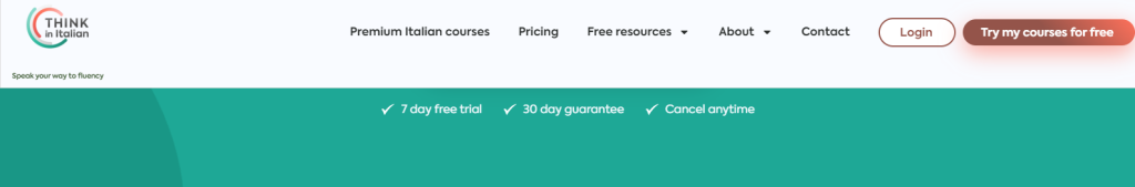 موقع Think in Italian لاختبار مستواك في اللغة الإيطالية