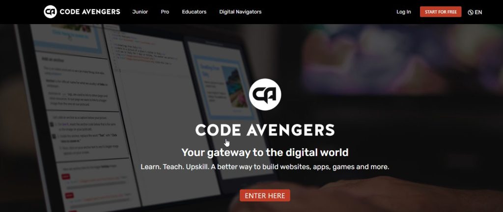 موقع Code Avengers لتعلم البرمجة للأطفال