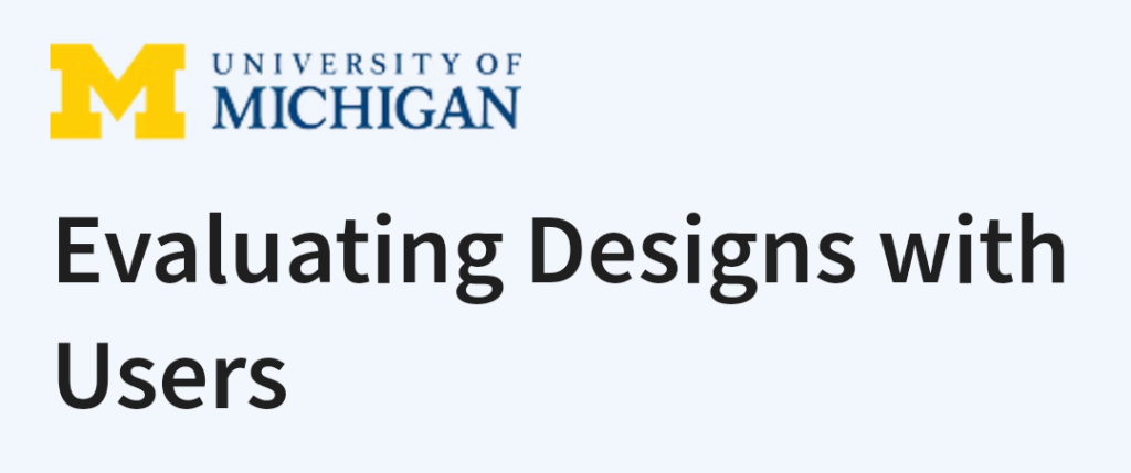 دورة Evaluating Designs with Users