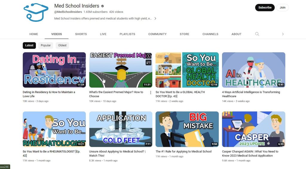 قناة Med School Insiders
