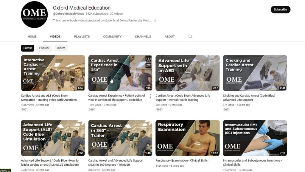 قناة Oxford Medical Videos