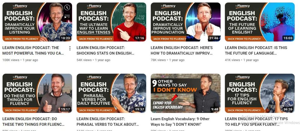 قناة To Fluency للاستماع إلى اللغة الإنجليزية عن طريق البودكاست