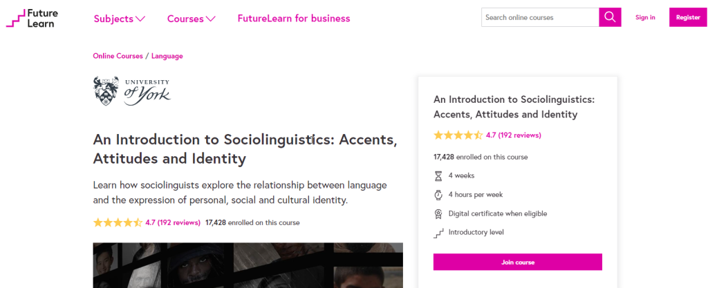 دورة An Introduction to Sociolinguistics Accents, Attitudes and Identity 