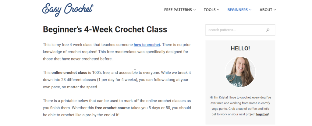 دورة Easy Crochet لتعلم الكروشيه من الصفر