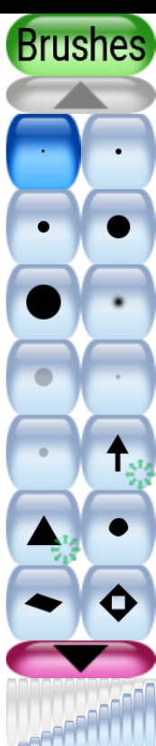 أنواع الفرش في تطبيق Tux Paint