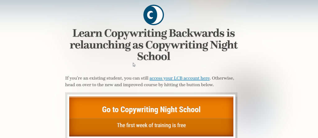 موقع learn copywriting back wards